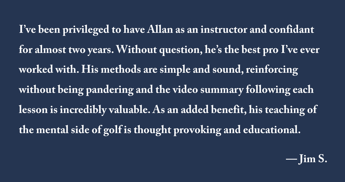 4-PACK: FOUR 30-Min Online Golf Lessons with Allan Belden