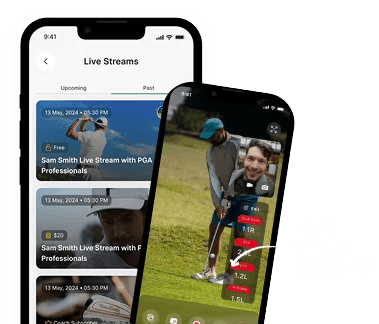 Live virtual golf lessons