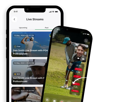 Live virtual golf lessons